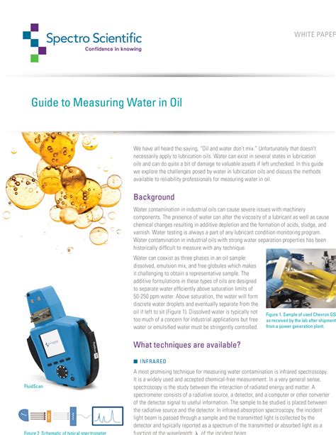 oil in water test methods